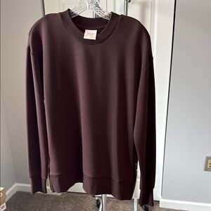 Varley double soft sweatshirt in coffee bean